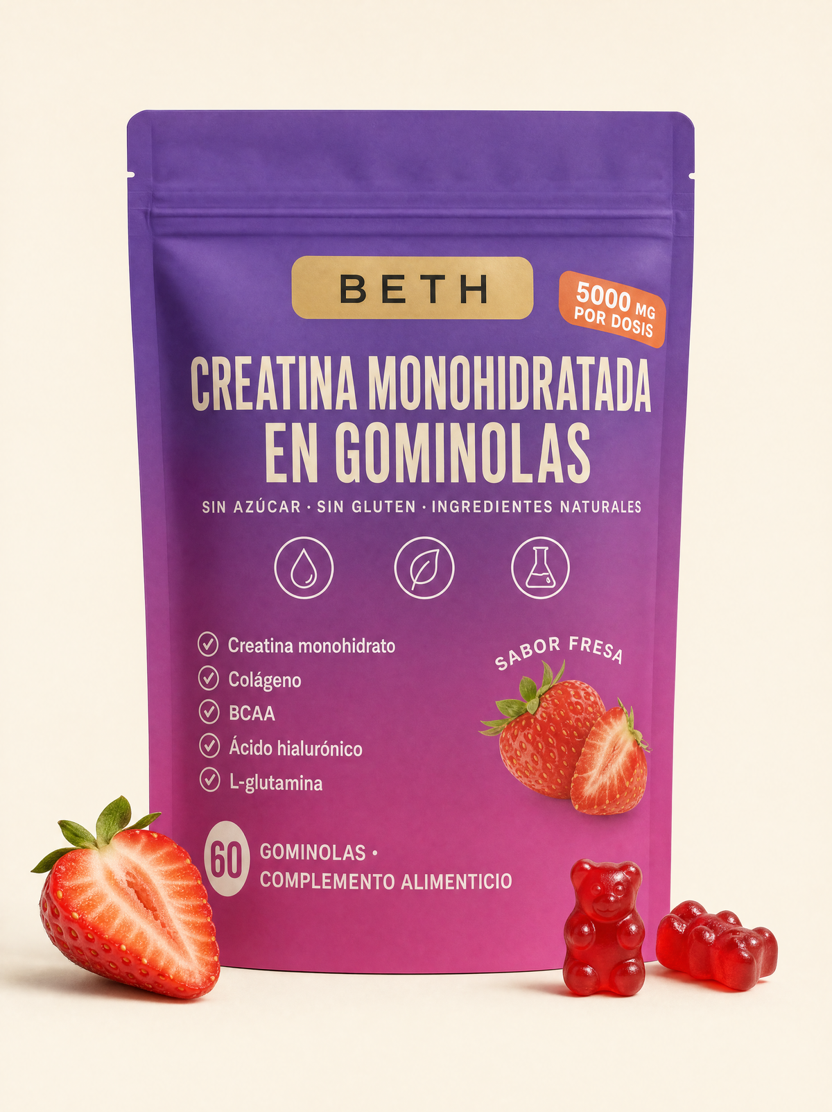 Creatina monohidratada (60 uds.)
